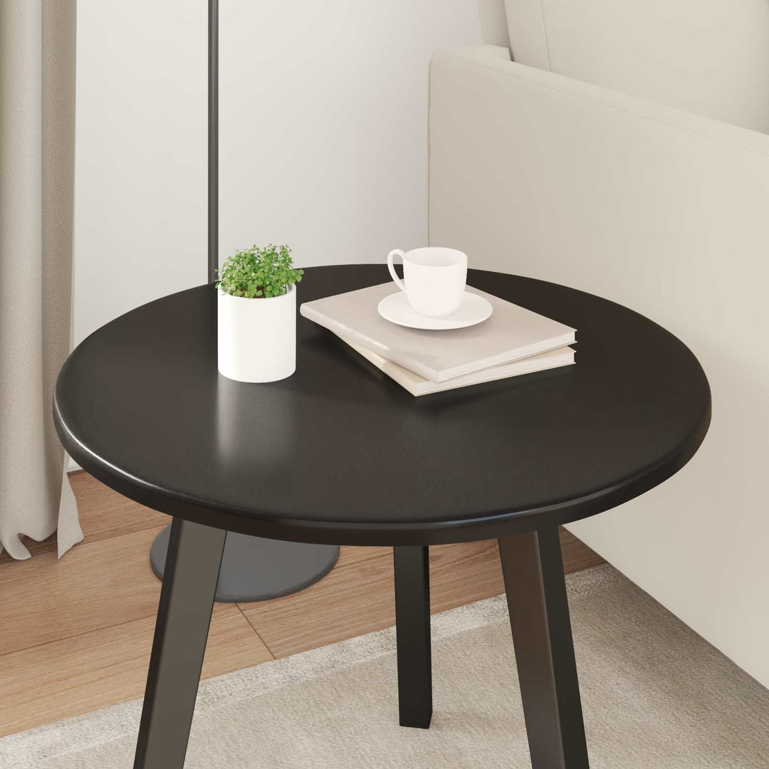 Bordplade Sort Ø 50 x 1,5 cm Konstrueret træ