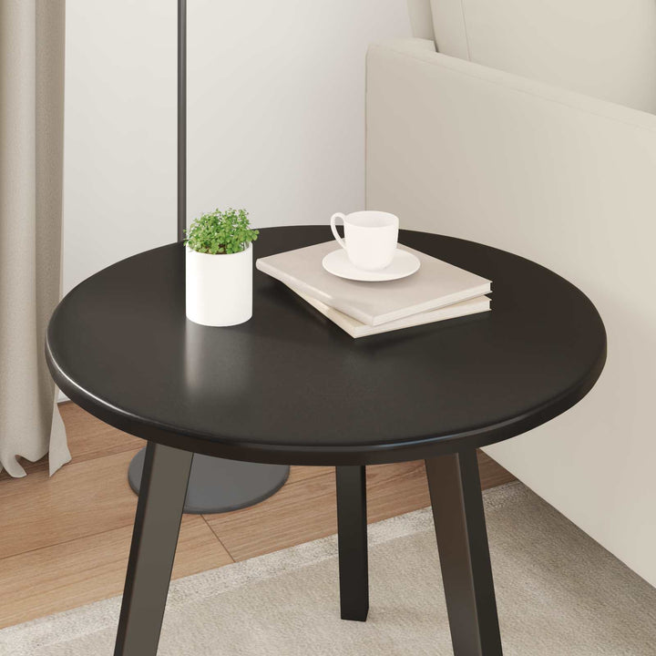 Bordplade Sort Ø 50 x 1,5 cm Konstrueret træ