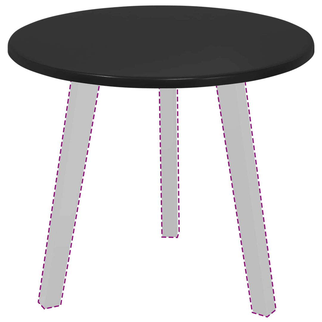 Bordplade Sort Ø 50 x 1,5 cm Konstrueret træ