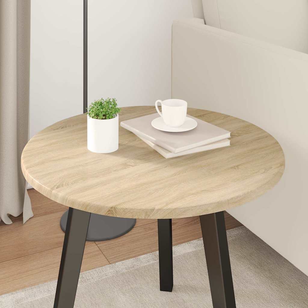 Bordplade Sonoma-eg Ø 50 x 1,5 cm Konstrueret træ