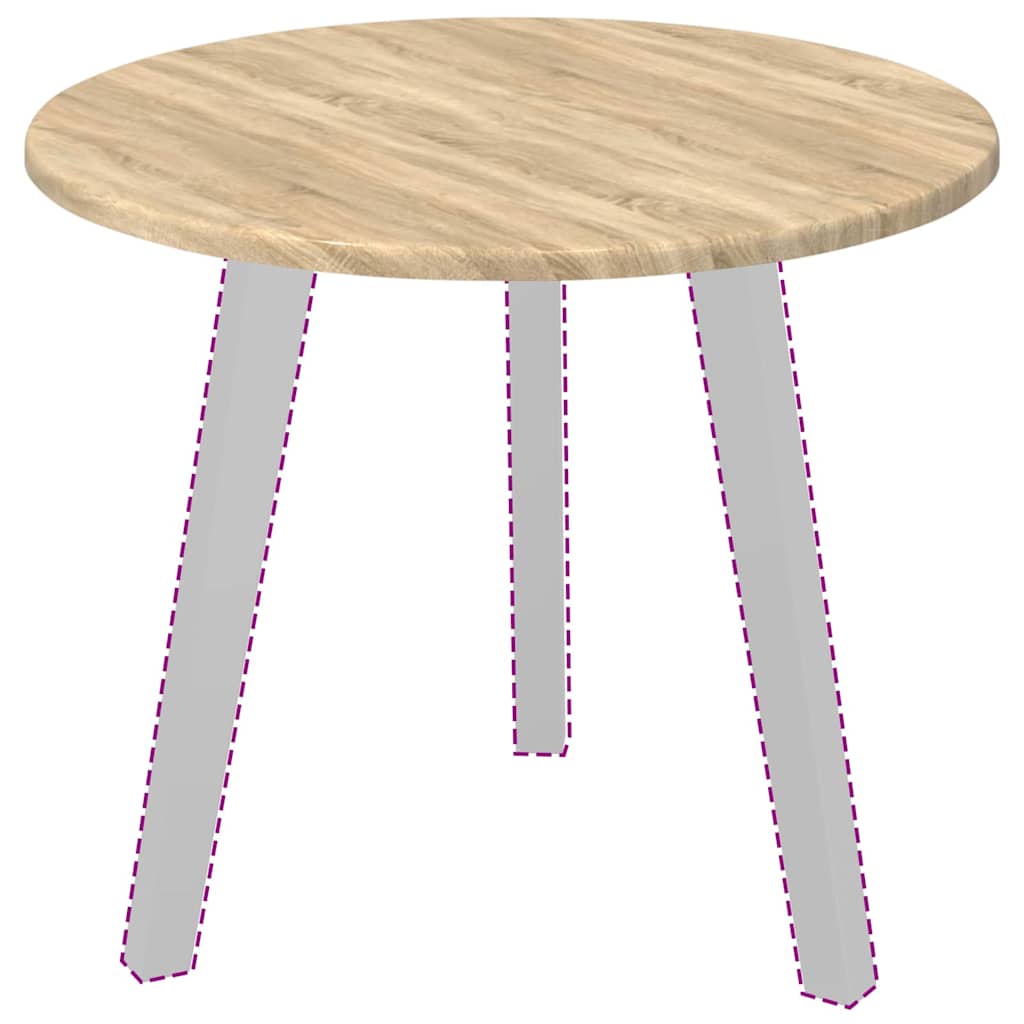 Bordplade Sonoma-eg Ø 50 x 1,5 cm Konstrueret træ