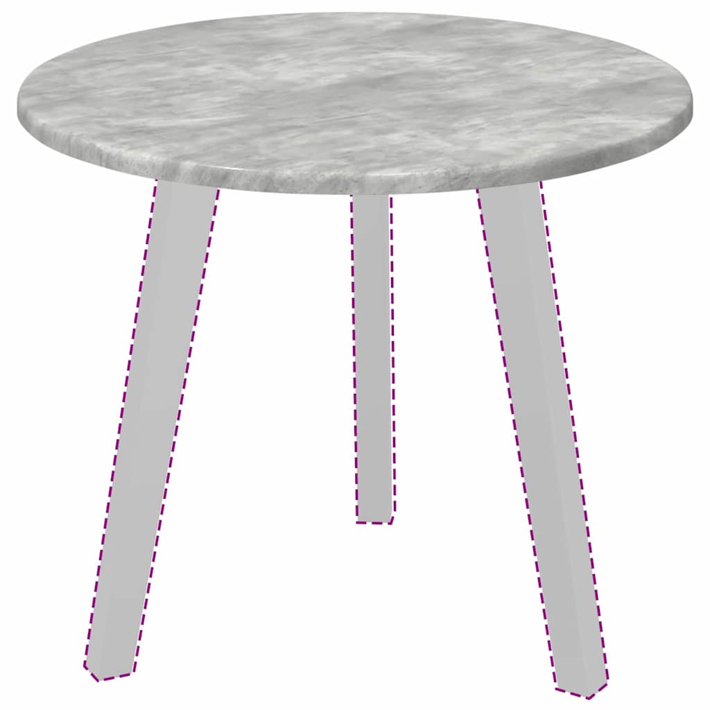 Bordplade Betongrå Ø 50 x 1,5 cm Konstrueret træ