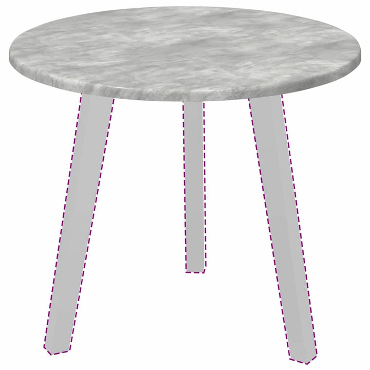 Bordplade Betongrå Ø 50 x 1,5 cm Konstrueret træ
