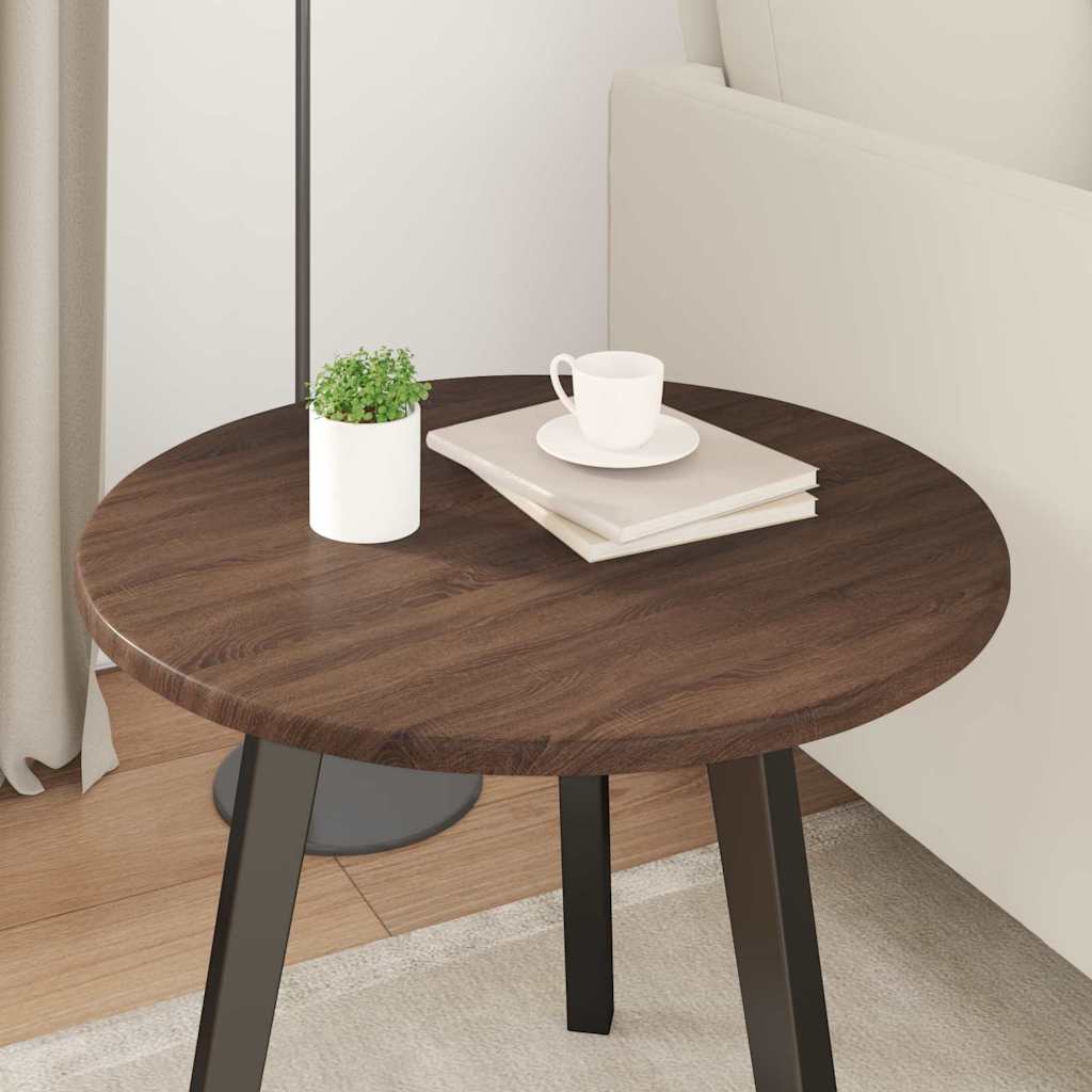 Bordplade Brun eg Ø 50 x 1,5 cm Konstrueret træ