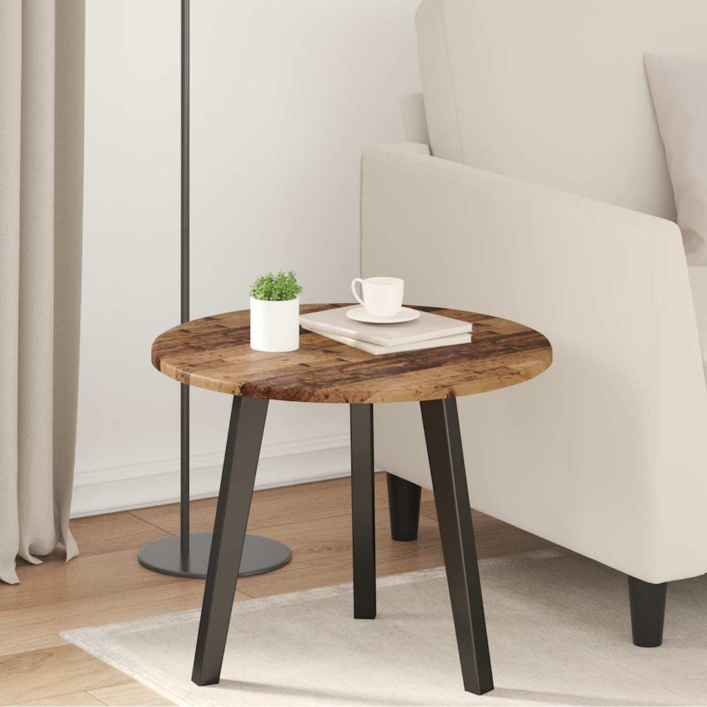 Bordplade Gammelt træ Ø 50 x 1,5 cm Konstrueret træ