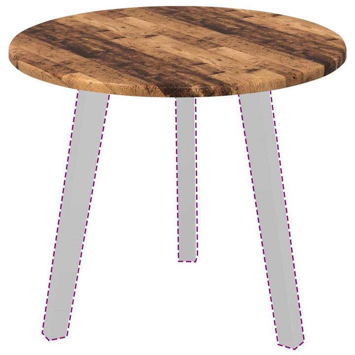 Bordplade Gammelt træ Ø 50 x 1,5 cm Konstrueret træ