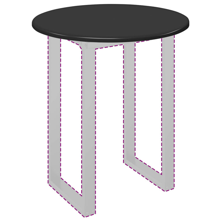 Bordplade Sort Ø 60 x 1,5 cm Konstrueret træ
