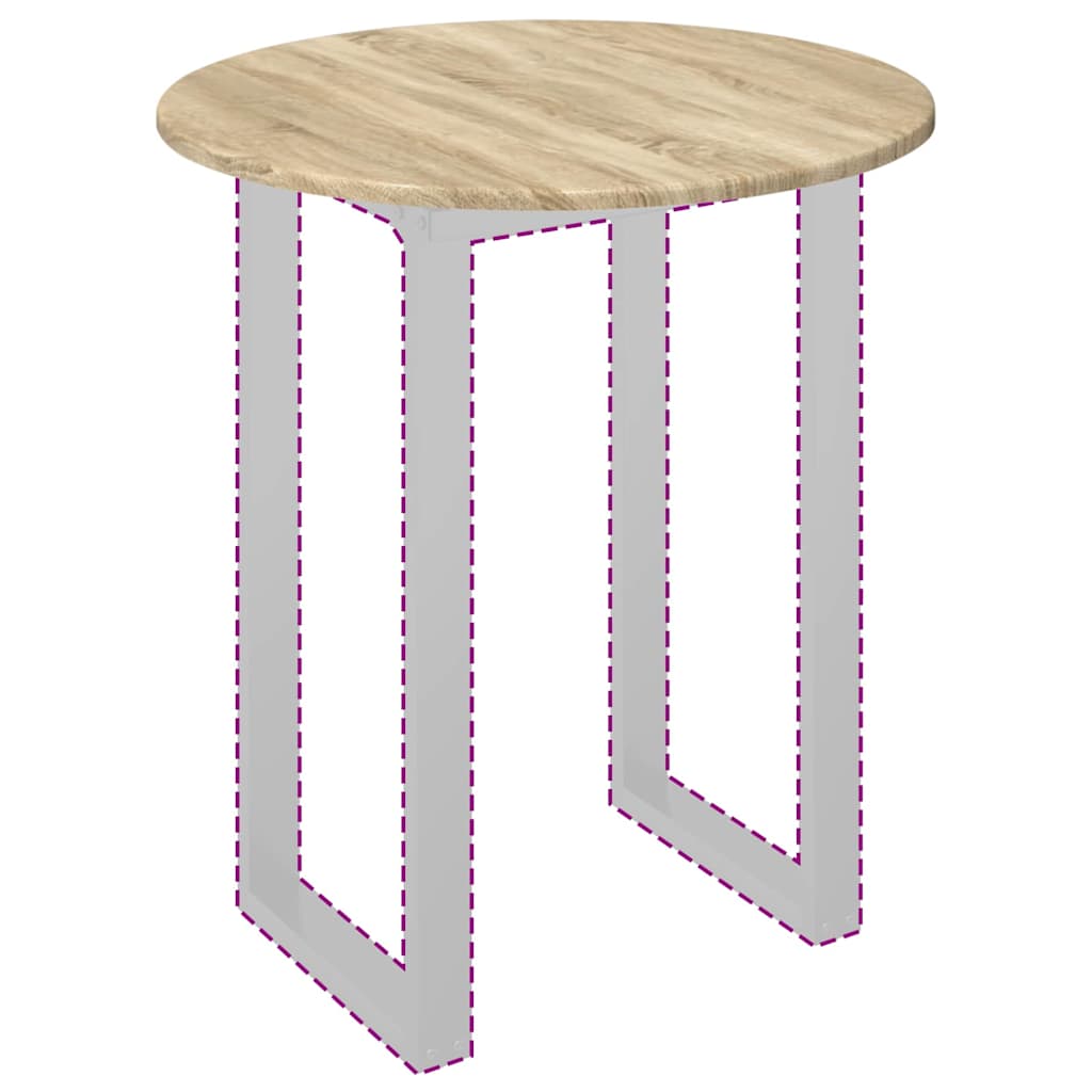 Bordplade Sonoma-eg Ø 60 x 1,5 cm Konstrueret træ