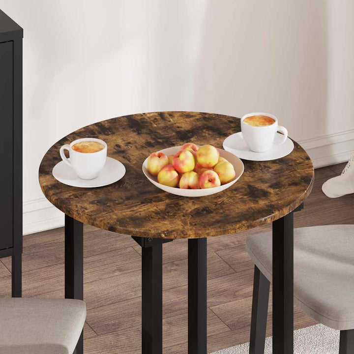 Bordplade Røget eg Ø 60 x 1,5 cm Konstrueret træ