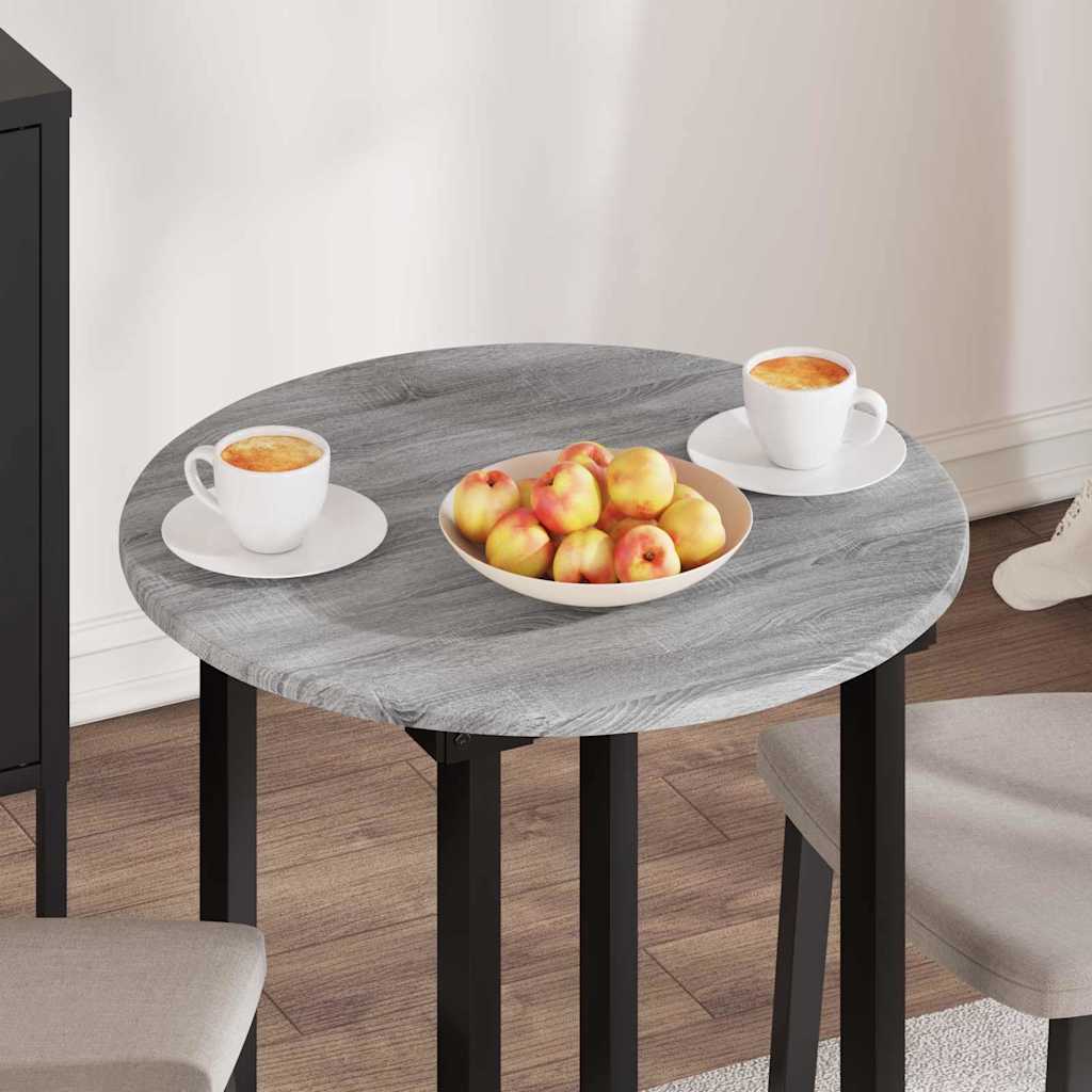 Bordplade Grå sonoma-eg Ø 60 x 1,5 cm Konstrueret træ
