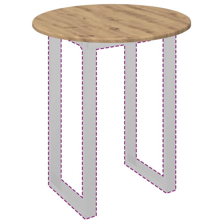 Bordplade artisan eg Ø 60 x 1,5 cm Konstrueret træ