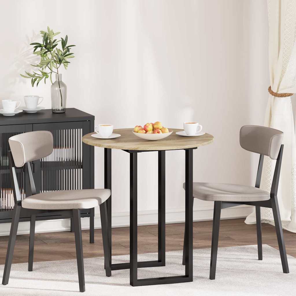 Bordplade Sonoma-eg Ø 70 x 1,5 cm Konstrueret træ