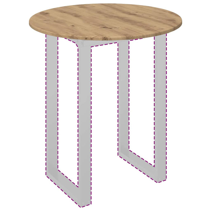 Bordplade artisan eg Ø 70 x 1,5 cm Konstrueret træ