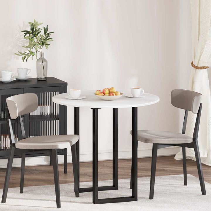 Bordplade Hvid Ø 80 x 1,5 cm Konstrueret træ