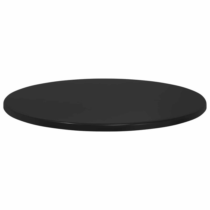 Bordplade Sort Ø 80 x 1,5 cm Konstrueret træ