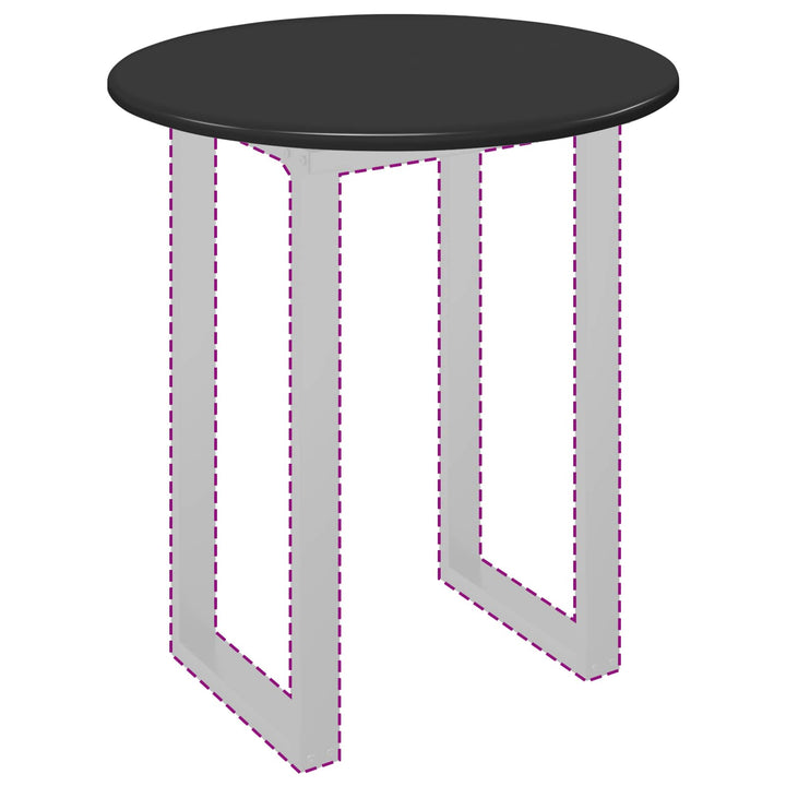 Bordplade Sort Ø 80 x 1,5 cm Konstrueret træ
