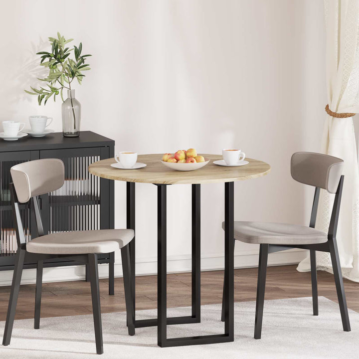 Bordplade Sonoma-eg Ø 80 x 1,5 cm Konstrueret træ