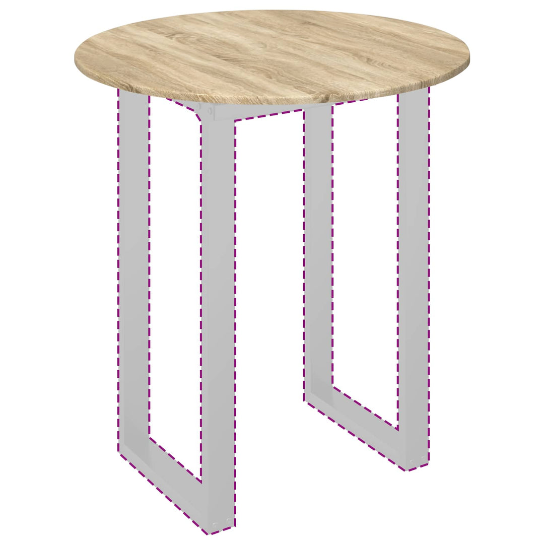 Bordplade Sonoma-eg Ø 80 x 1,5 cm Konstrueret træ