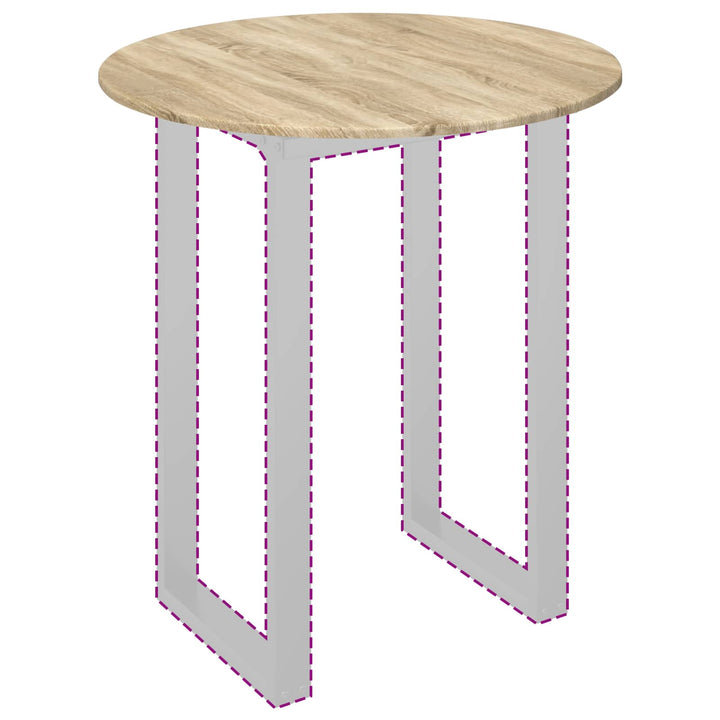 Bordplade Sonoma-eg Ø 80 x 1,5 cm Konstrueret træ