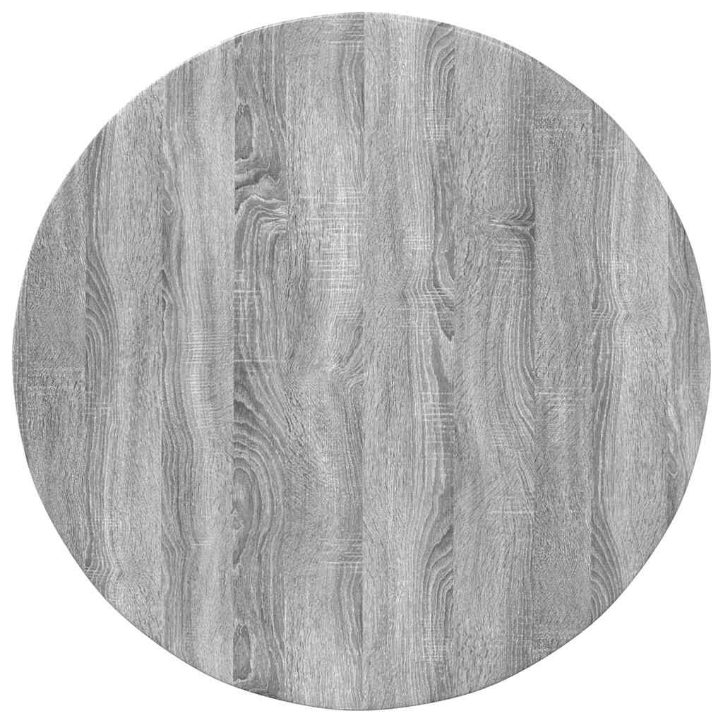 Bordplade Grå sonoma-eg Ø 80 x 1,5 cm Konstrueret træ