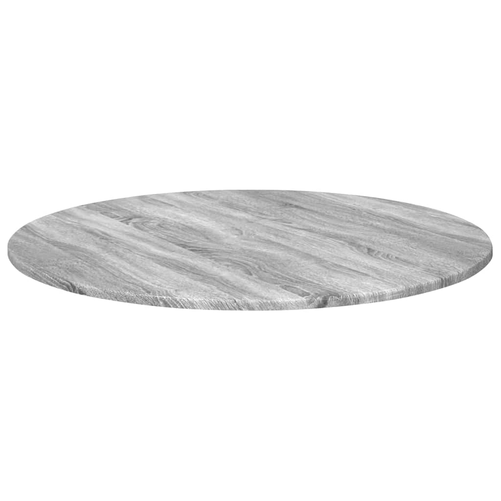 Bordplade Grå sonoma-eg Ø 80 x 1,5 cm Konstrueret træ
