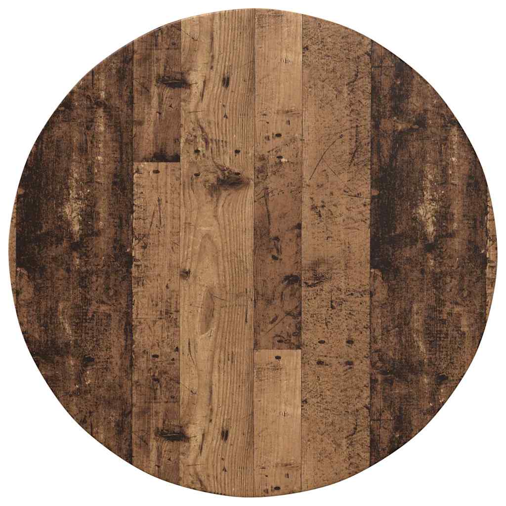 Bordplade Gammelt træ Ø 80 x 1,5 cm Konstrueret træ