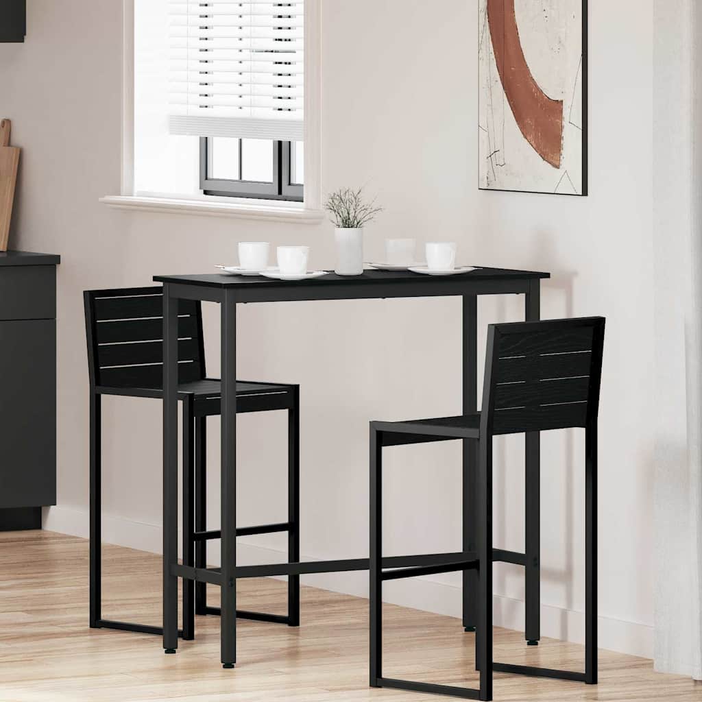 bord Sort eg 100 x 40 x 100,5 cm Ingeniørtræ og stål