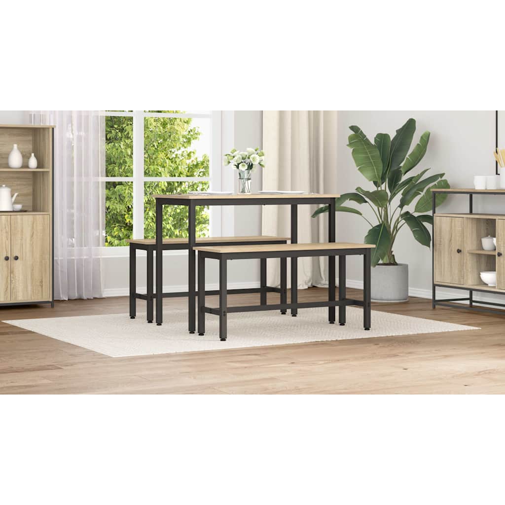 Spisebænk Sonoma eg 100 x 32,5 x 48,5 cm Ingeniørtræ og stål