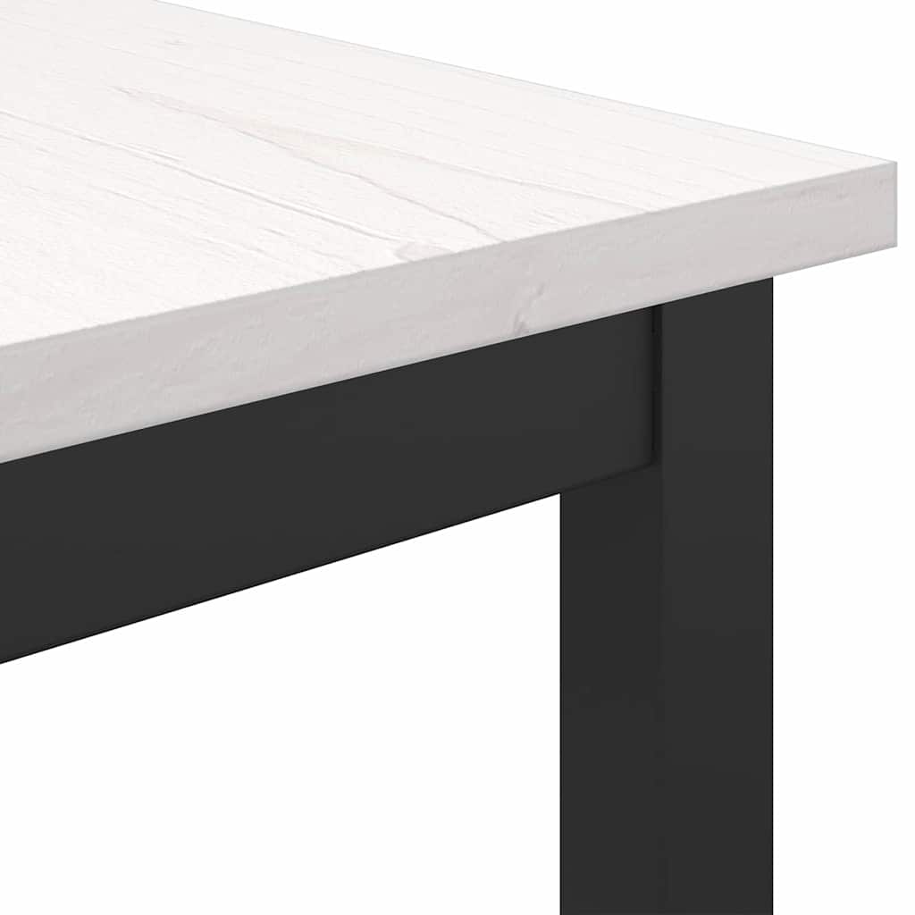 bord Hvid 100 x 40 x 101 cm Ingeniørtræ og stål