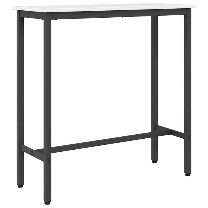 bord Hvid 100 x 40 x 101 cm Ingeniørtræ og stål