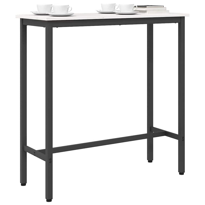 bord Hvid 100 x 40 x 101 cm Ingeniørtræ og stål