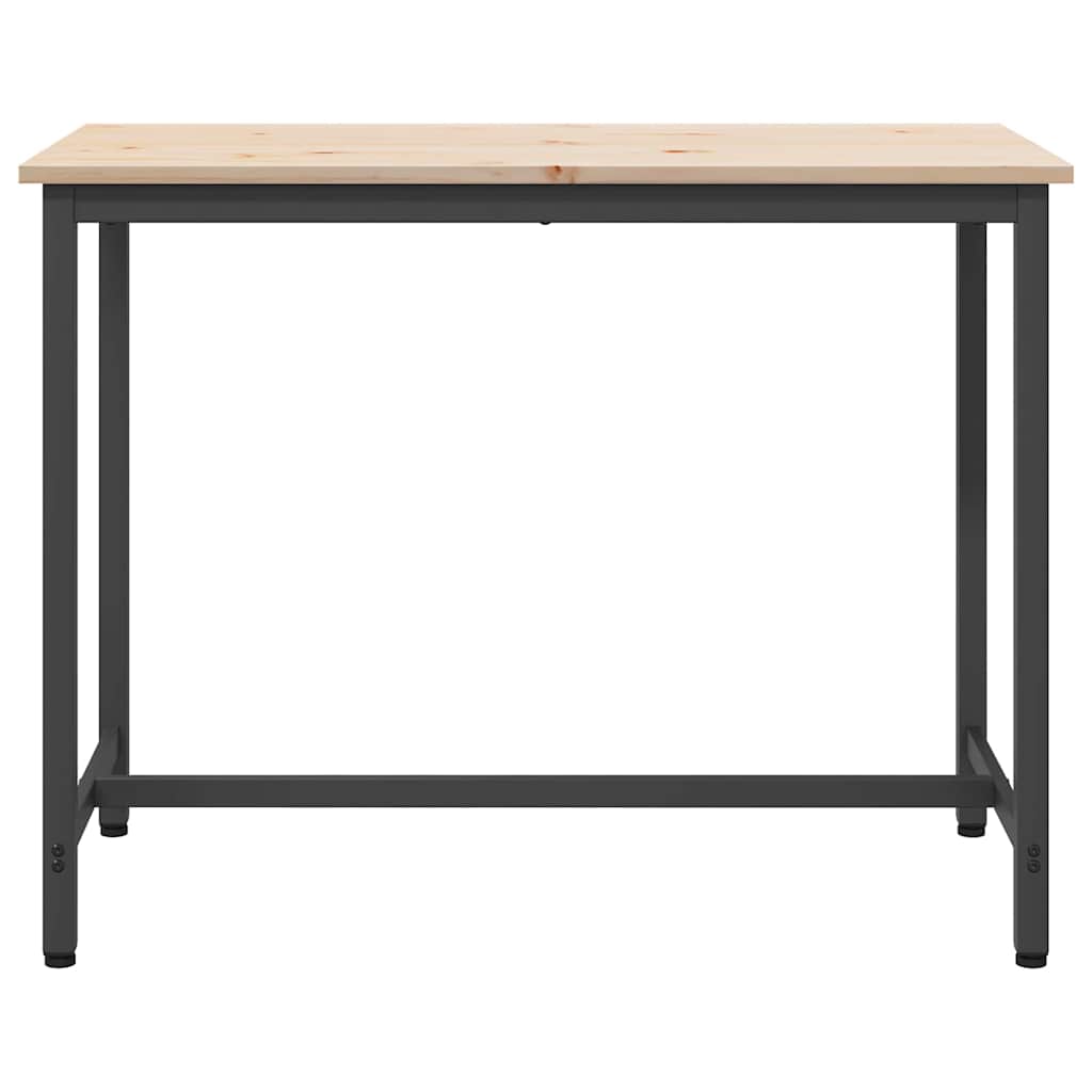 bord Naturfarvet 100 x 50 x 77 cm Ingeniørtræ og stål