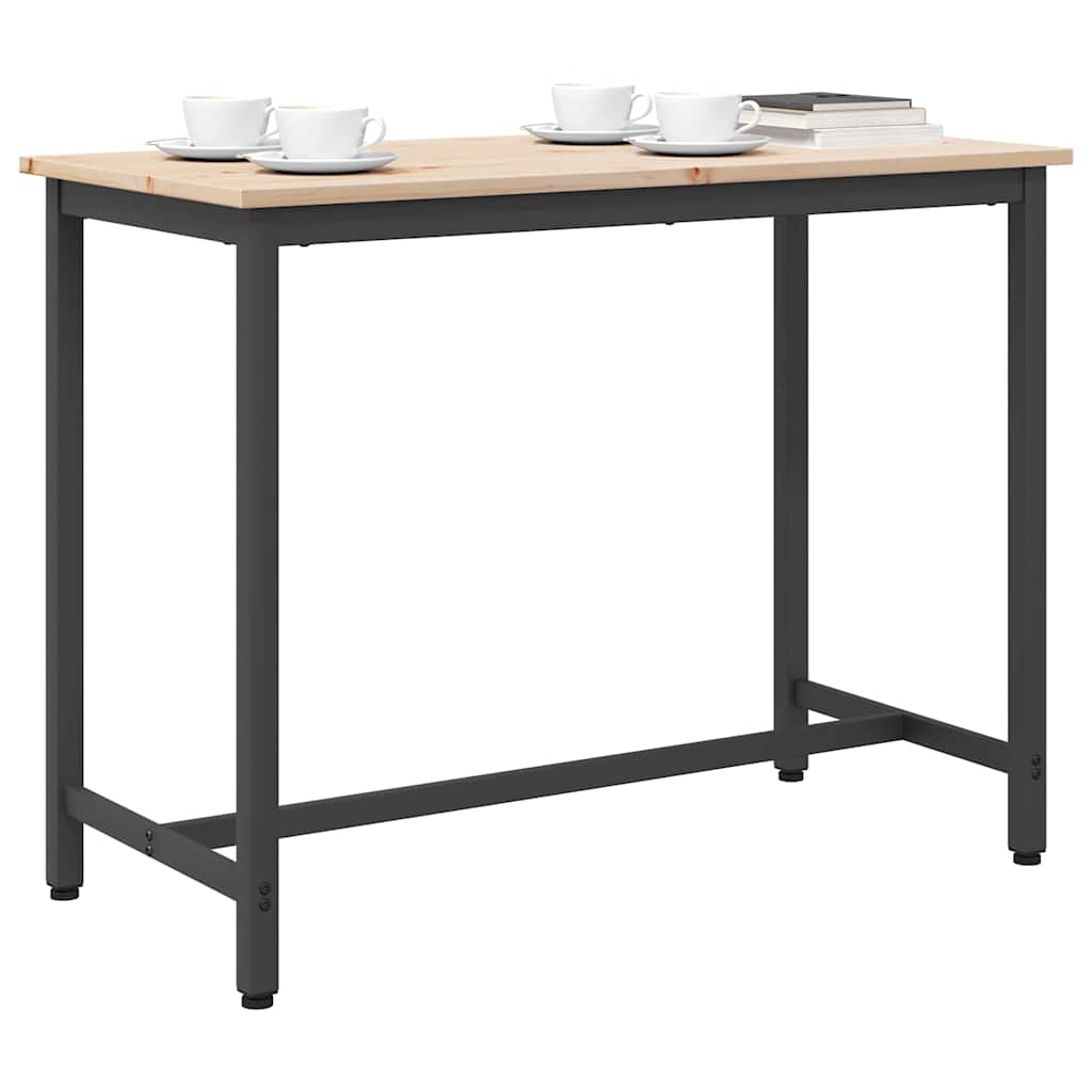 bord Naturfarvet 100 x 50 x 77 cm Ingeniørtræ og stål