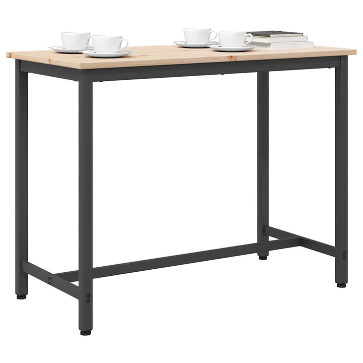 bord Naturfarvet 100 x 50 x 77 cm Ingeniørtræ og stål