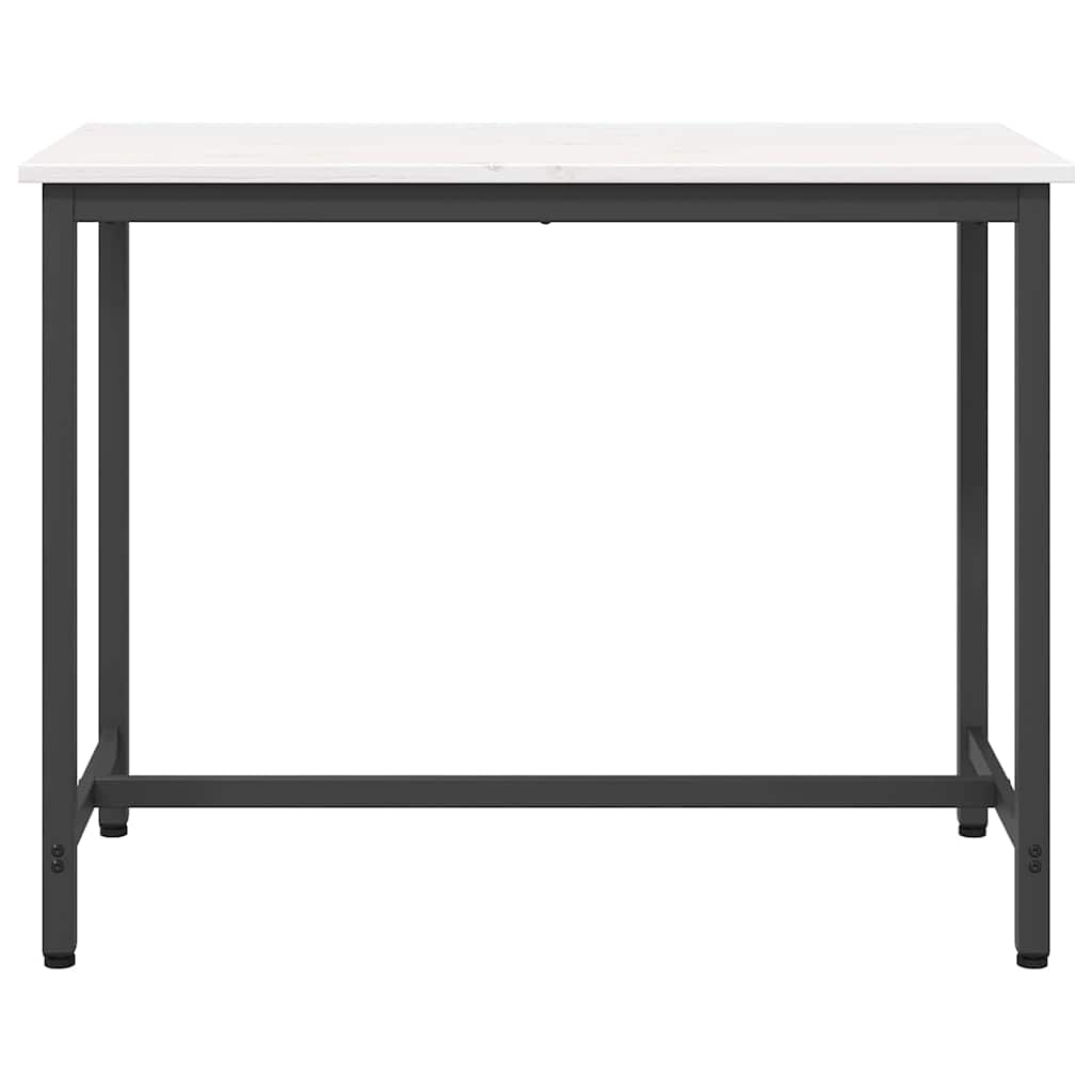 bord Hvid 100 x 50 x 77 cm Ingeniørtræ og stål