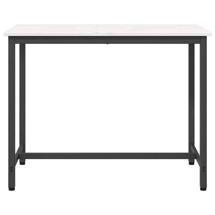 bord Hvid 100 x 50 x 77 cm Ingeniørtræ og stål