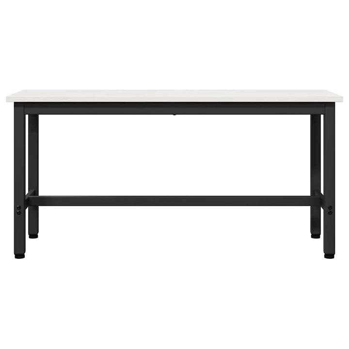 Spisebænk 2 pcs Hvid 100 x 32,5 x 49 cm Massivt fyrretræ