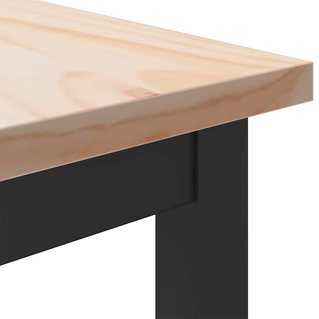 bord Naturfarvet 100 x 50 x 77 cm Ingeniørtræ og stål
