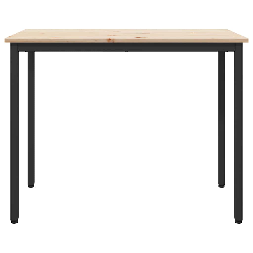 bord Naturfarvet 100 x 50 x 77 cm Ingeniørtræ og stål