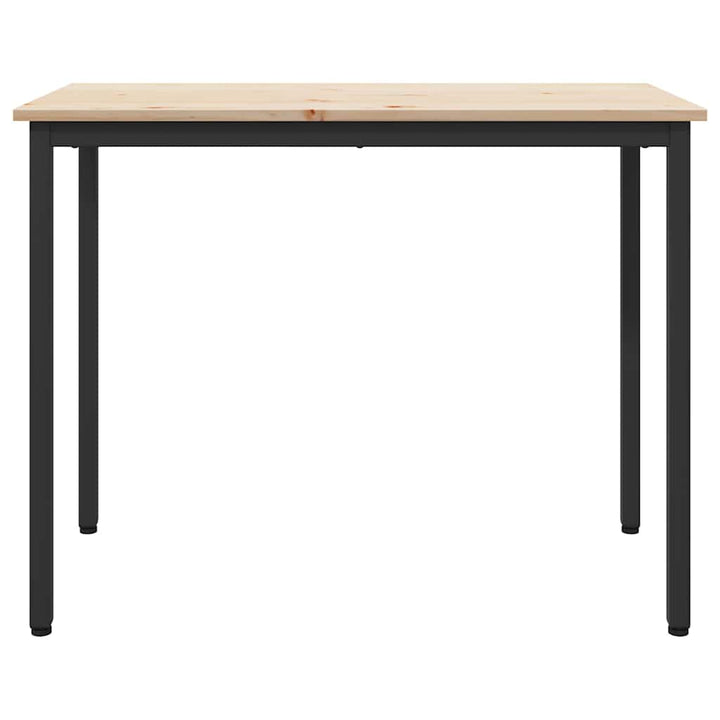bord Naturfarvet 100 x 50 x 77 cm Ingeniørtræ og stål