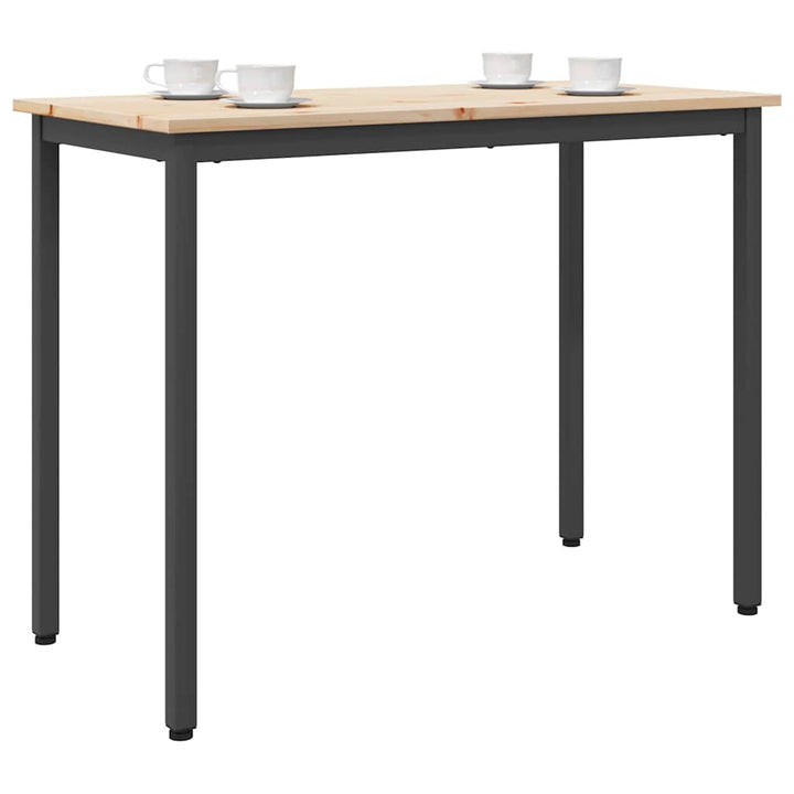 bord Naturfarvet 100 x 50 x 77 cm Ingeniørtræ og stål