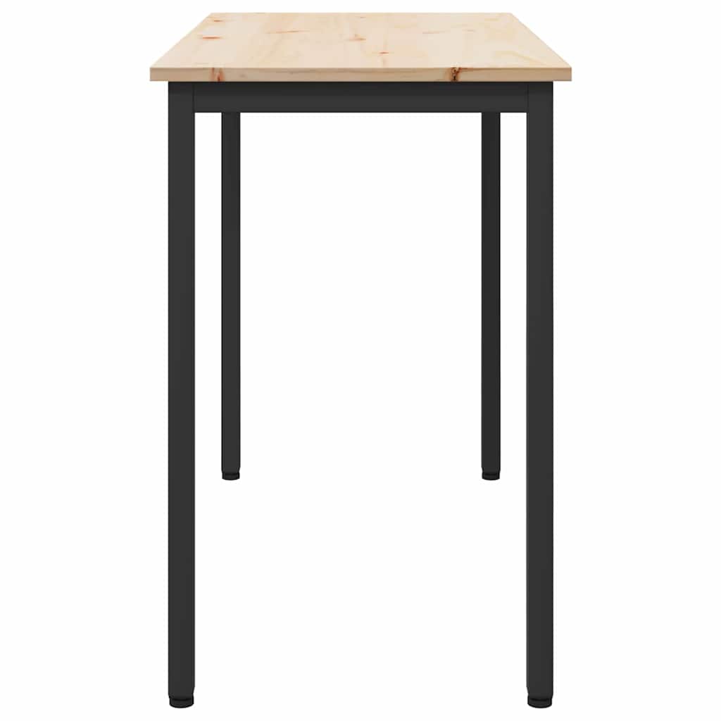 bord Naturfarvet 100 x 50 x 77 cm Ingeniørtræ og stål