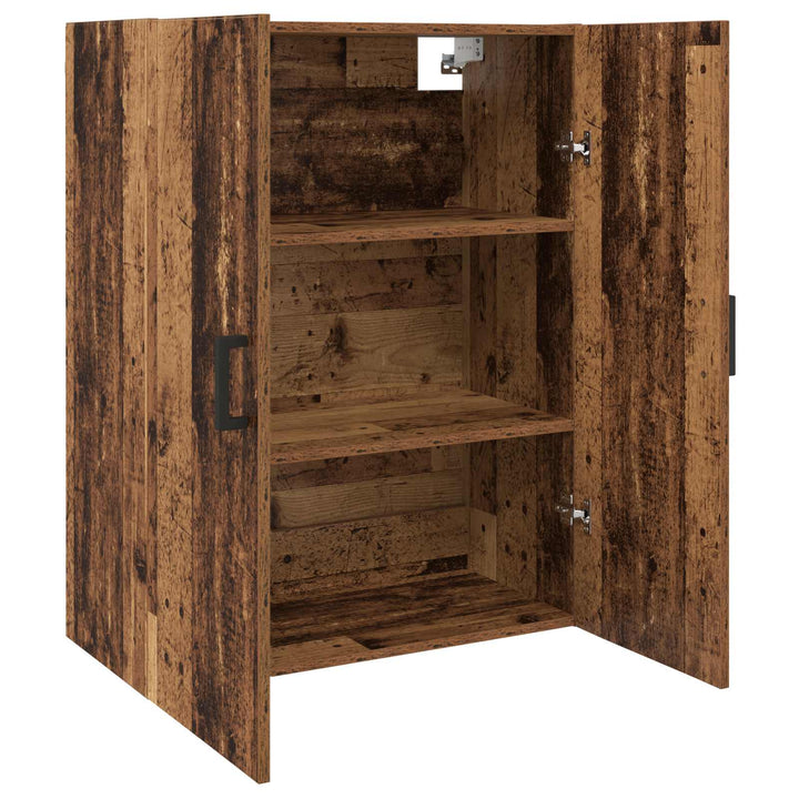 Vægmonteret skab 2 pcs Gammelt træ 69,5 x 34 x 90 cm