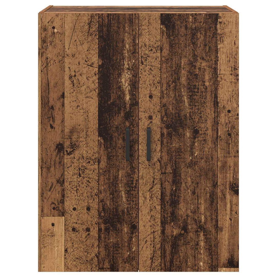 Vægmonteret skab 2 pcs Gammelt træ 69,5 x 34 x 90 cm