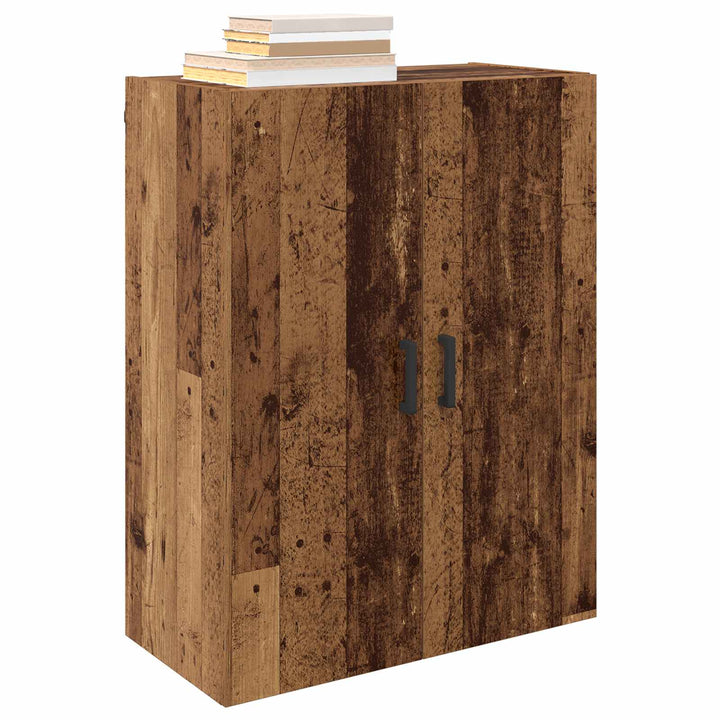 Vægmonteret skab 2 pcs Gammelt træ 69,5 x 34 x 90 cm