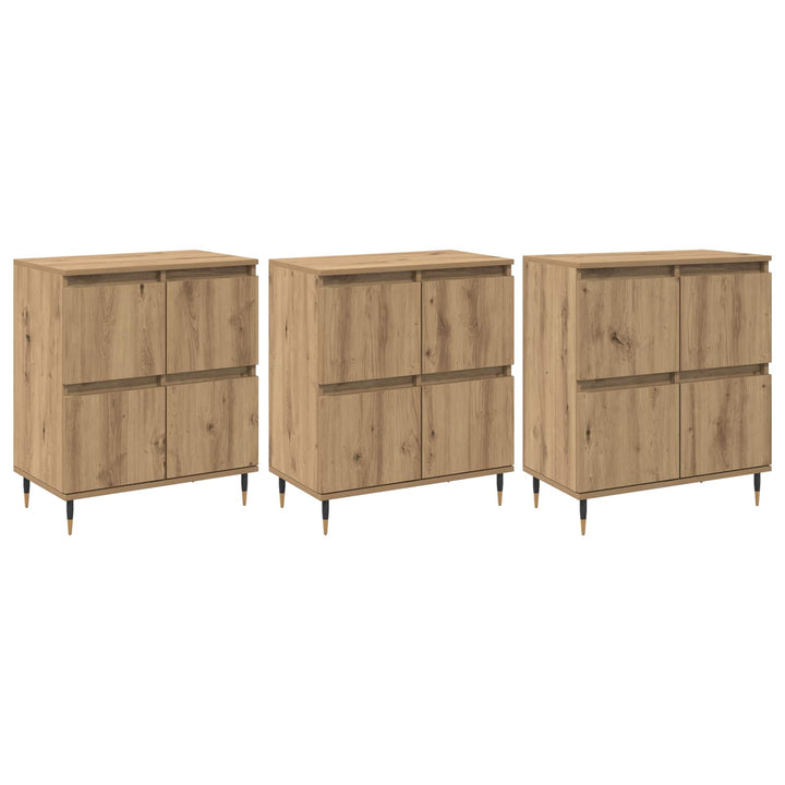 Opbevaringsskab 3 pcs Artisan Egetræ 60 x 35 x 70 cm