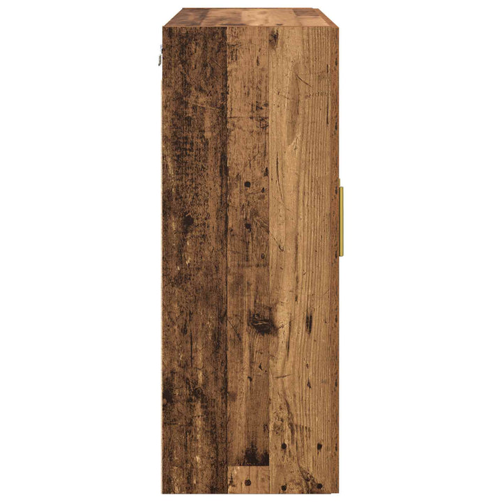 Vægmonteret skab 2 pcs Gammelt træ 69,5 x 34 x 90 cm