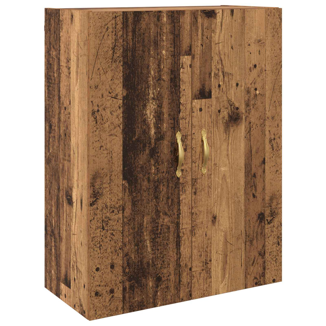 Vægmonteret skab 2 pcs Gammelt træ 69,5 x 34 x 90 cm