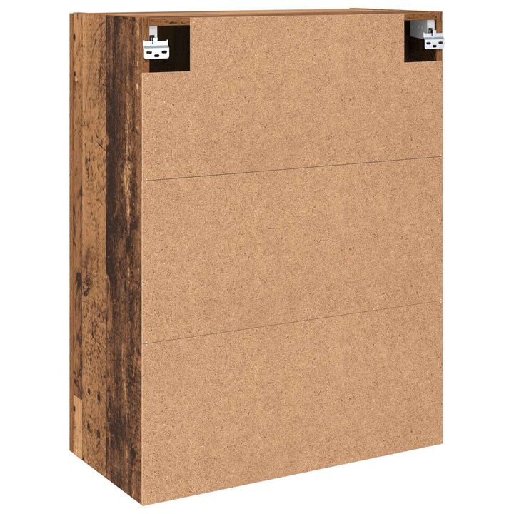 Vægmonteret skab 2 pcs Gammelt træ 69,5 x 34 x 90 cm