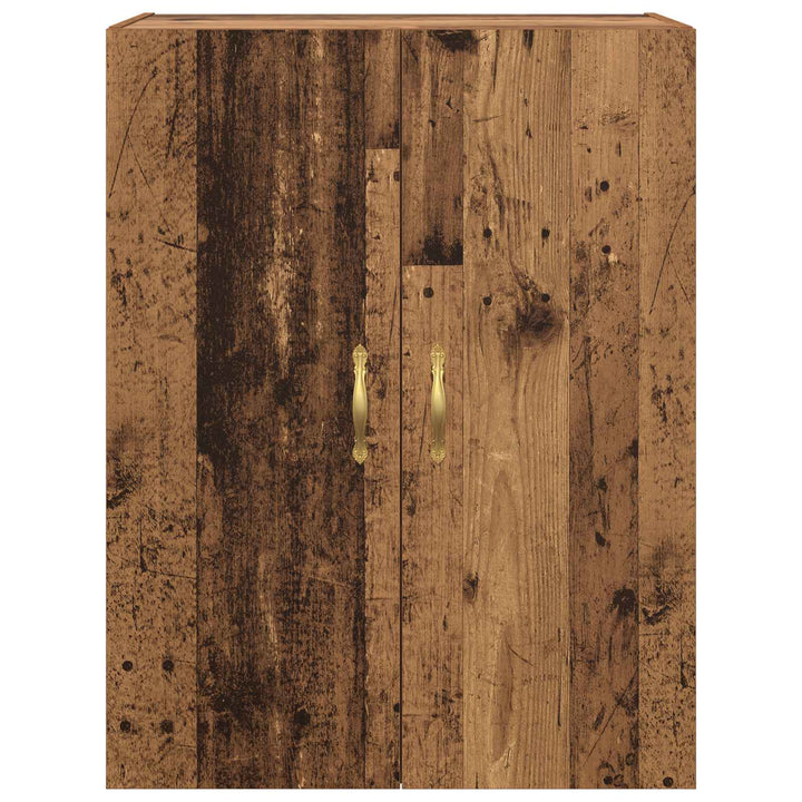 Vægmonteret skab 2 pcs Gammelt træ 69,5 x 34 x 90 cm